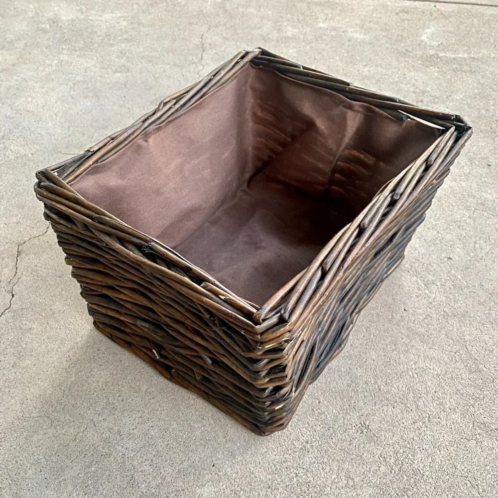 Natural Brown Wicker Storage Basket